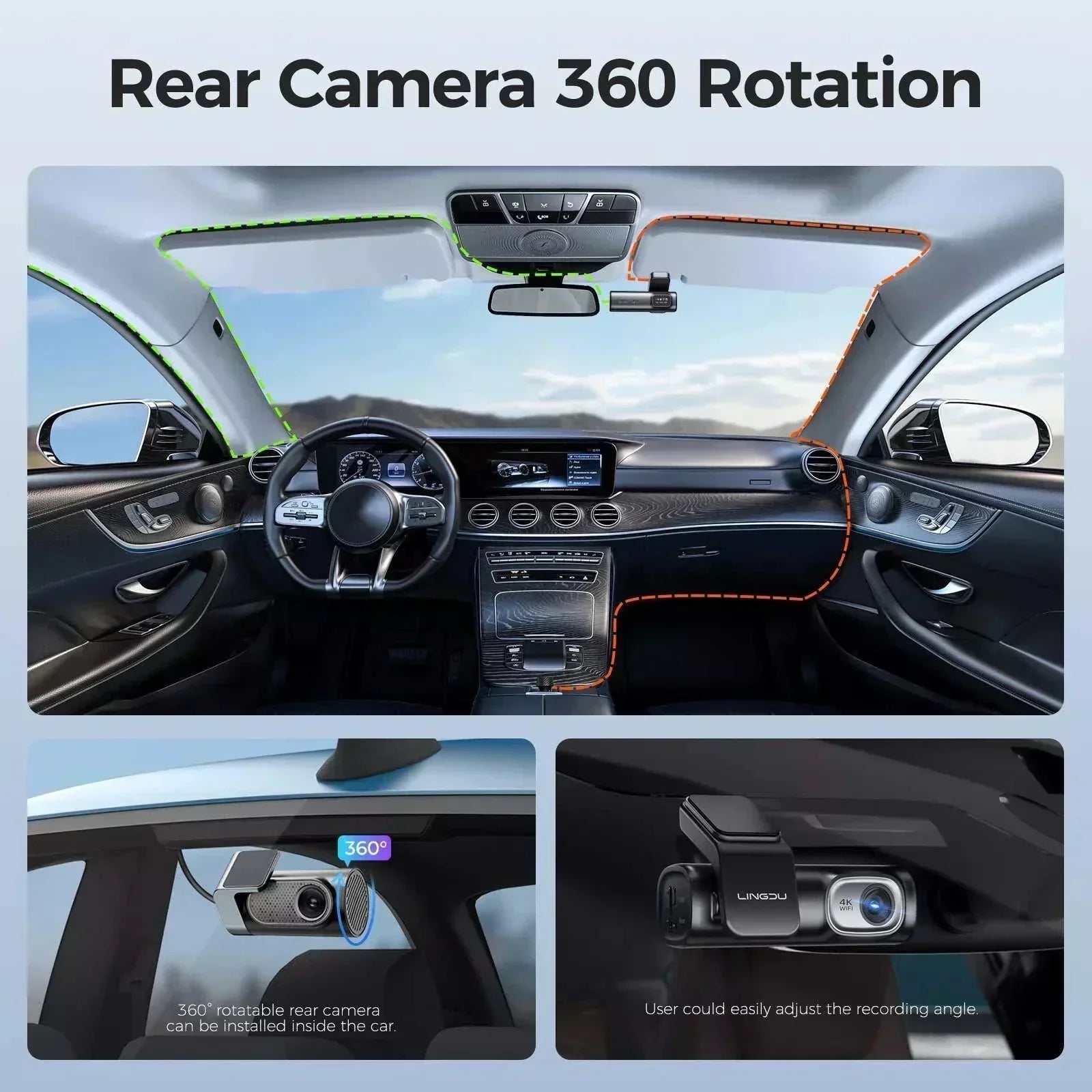 LINGDU D600 4k Dash front and rear