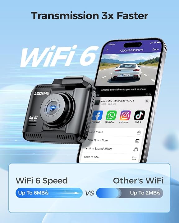 AZDOME GS63H Pro Front and Rear Dash Cam