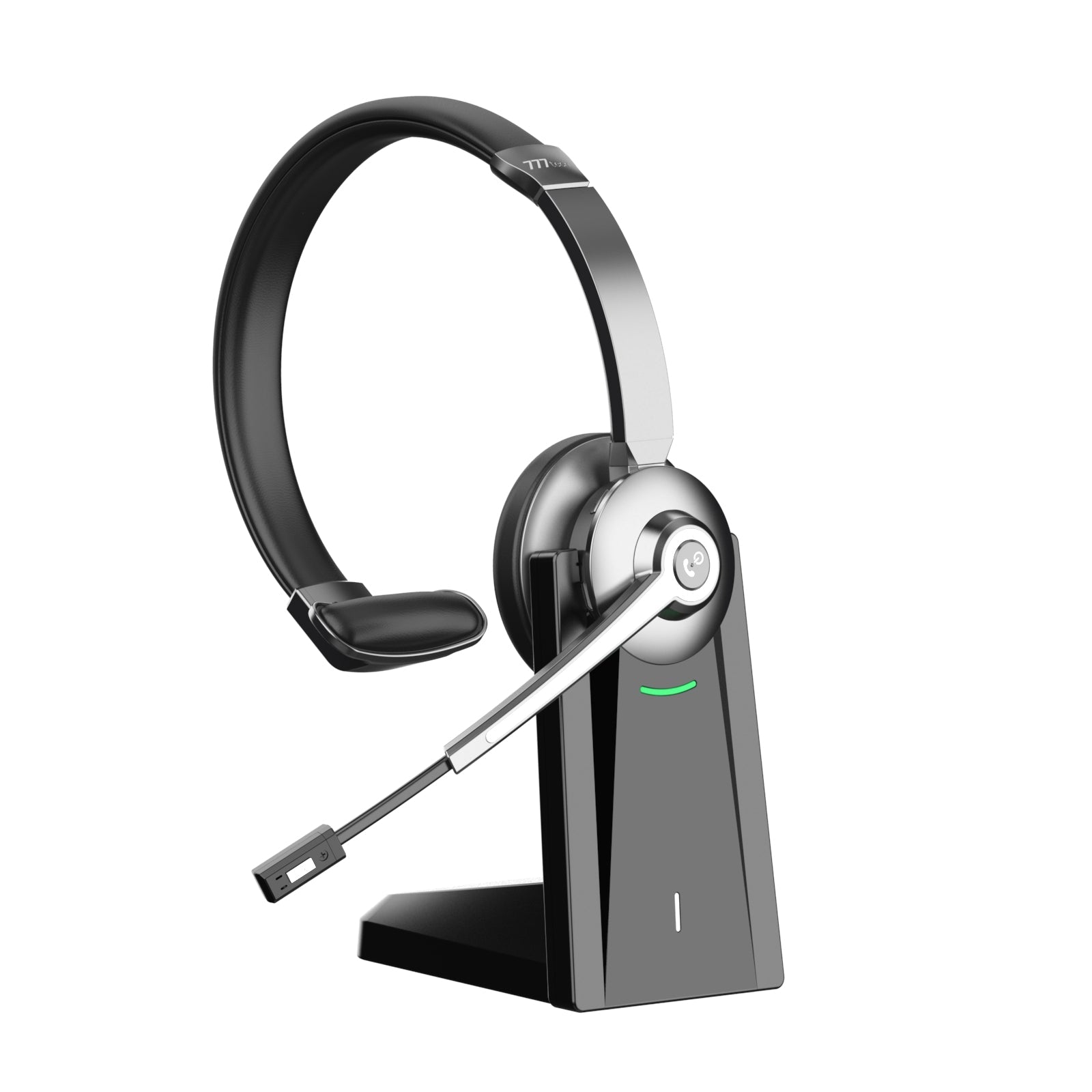 ProComm™ Professional Bluetooth Headset for Microsoft Teams & Call Centers – Wireless Headset with Noise-Cancelling Microphone, USB Dongle & Charging Base – Office, VoIP & Trucker Use