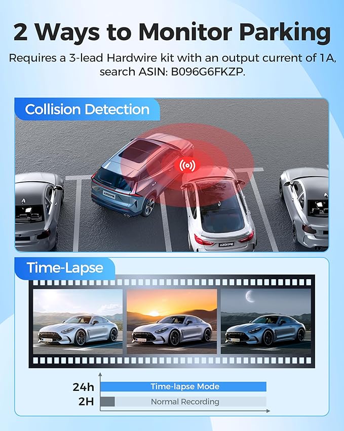 AZDOME M200 1080P Front Dash Cam