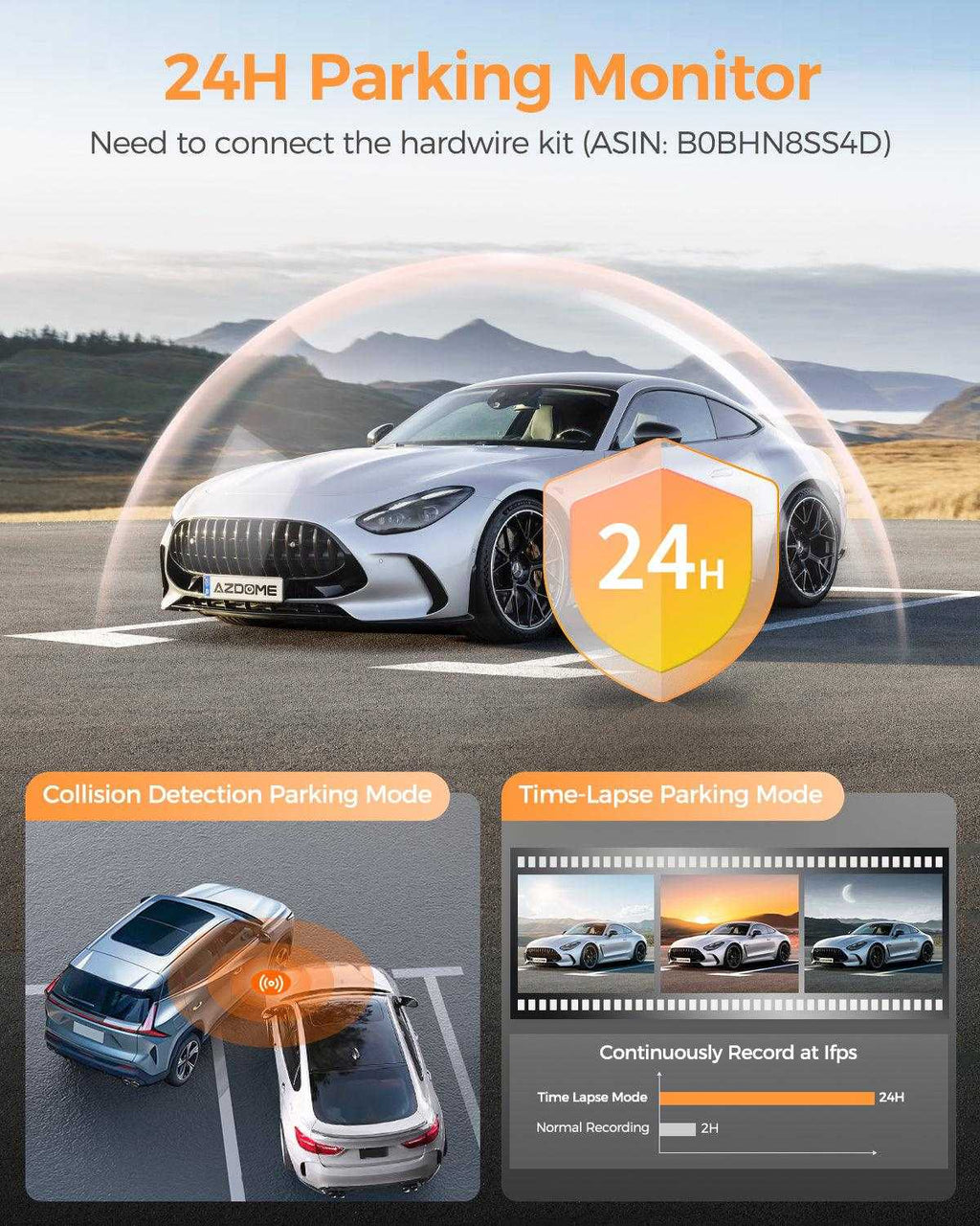 AZDOME M17 3K Front Dash Cam