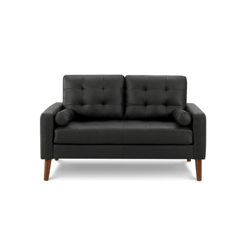 Causeuse de 58" avec deux coussins de Monarch - CK5A95 - PU noir (8J12A95)