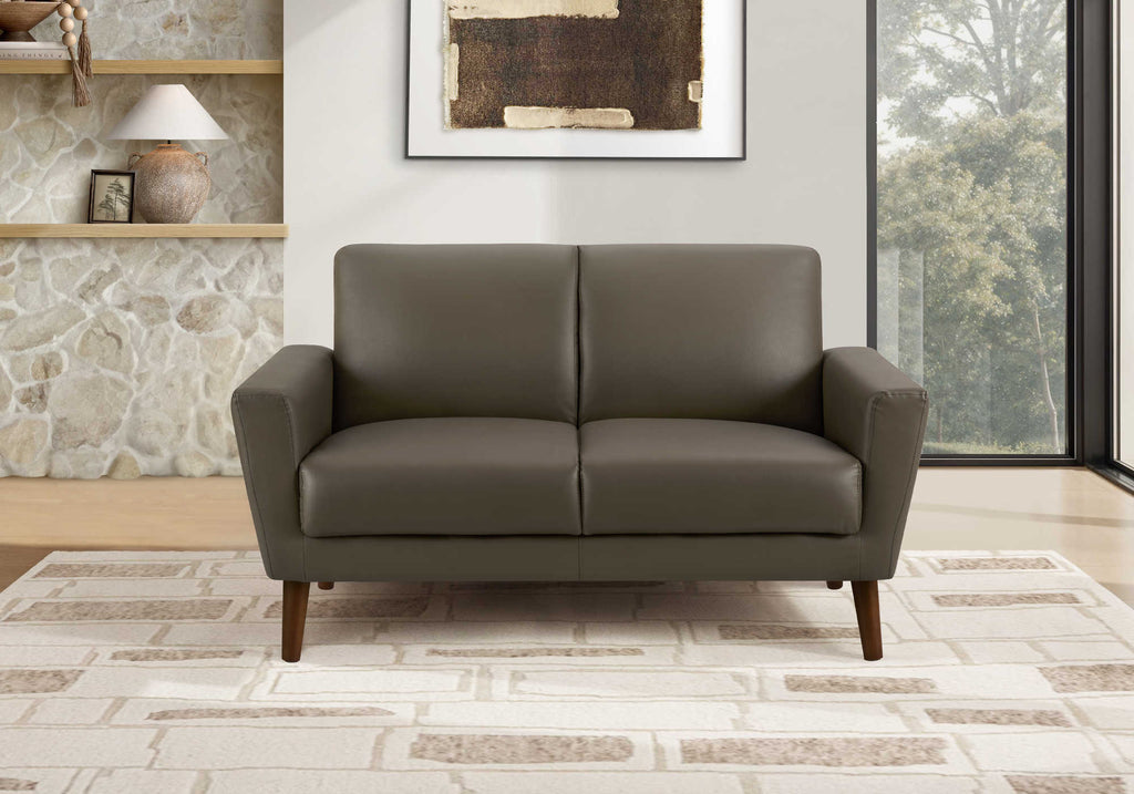 Causeuse de 58" avec deux coussins de Monarch - RA-08- PU brun (8J22A08)