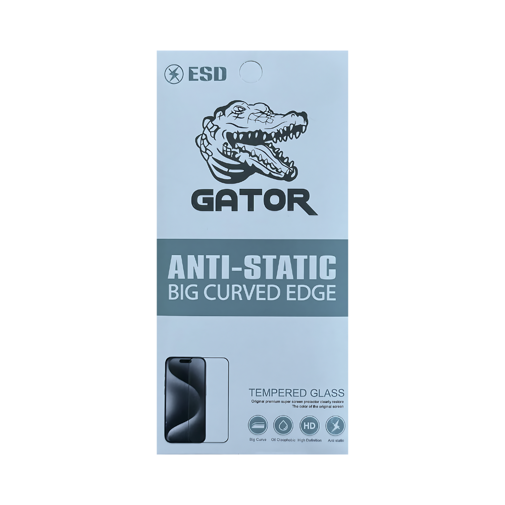Verre trempé Gator pour iPhone 14 Pro Max Anti-static - noir