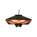 Chauffage extérieur suspendu EnerG+ 5100 BTU – Carré noir avec LED (HEA-21288LED-BLK)