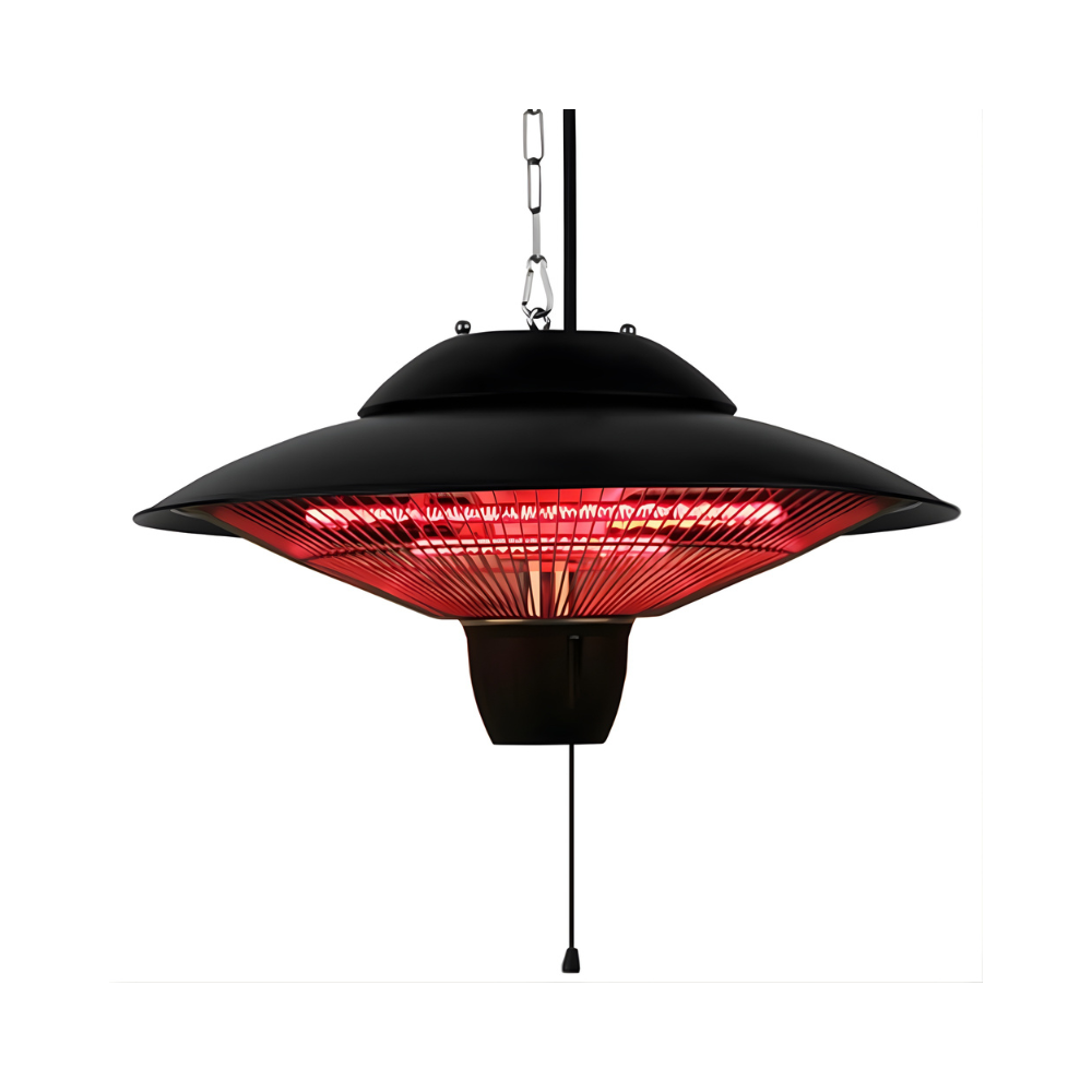 Chauffage électrique de plafond EnerG+ pour patio intérieur/extérieur - Noir (HEA-22000-HBR)