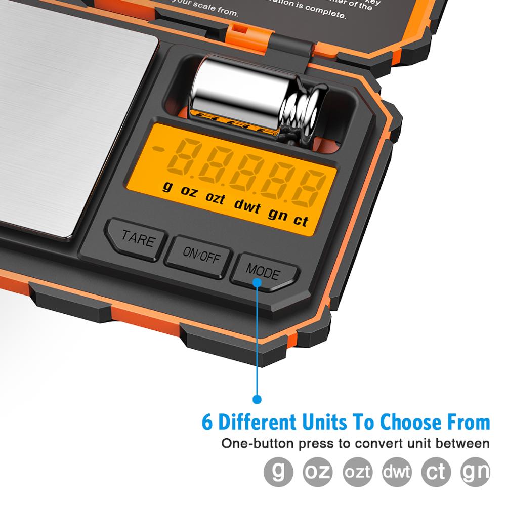 Digital Mini Scale 200g 0.01g Pocket Scale with 50g Calibration Weight Electronic Smart Scale for Food Tablets Jewelry