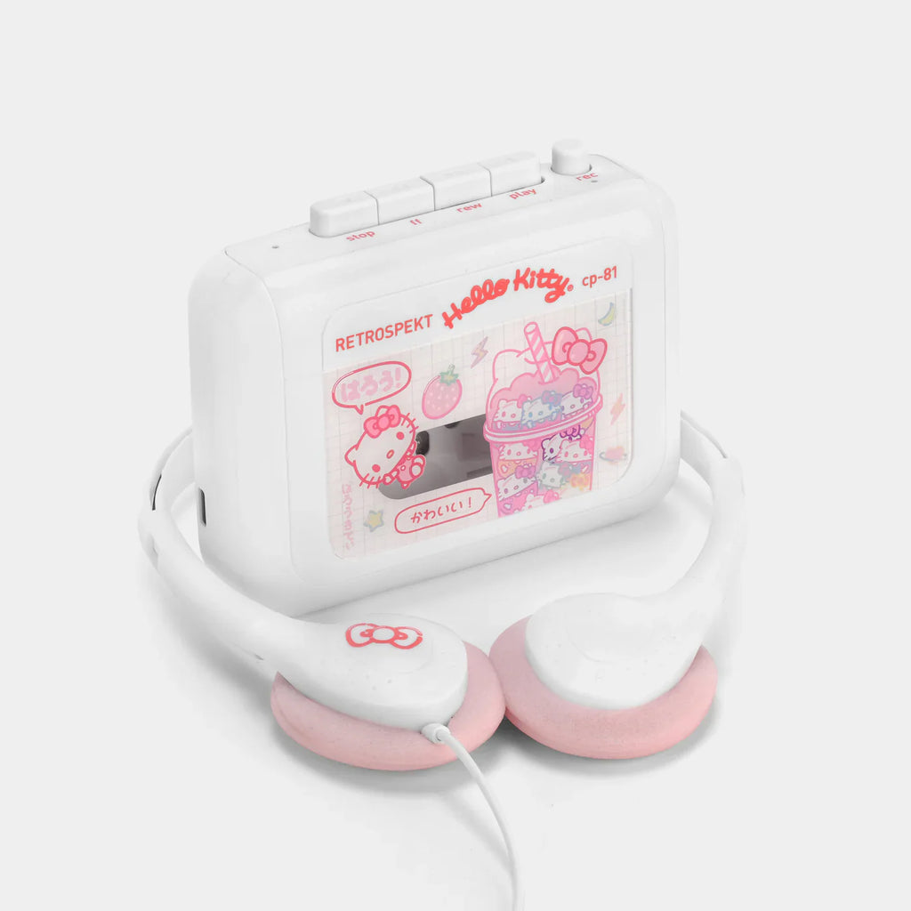 Retrospekt x Hello Kitty Walkman - Strawberry Kawaii  - CP-81 Portable Cassette Player