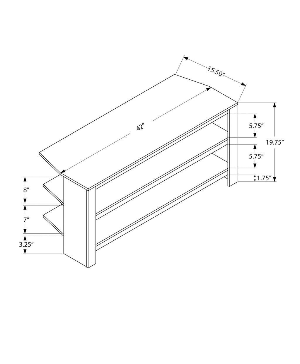 Meuble de téléviseur taupe foncé(I 2569)