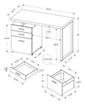Bureau d'ordinateur moderne de couleur taupe foncé (I 7326)