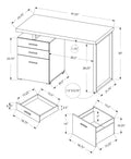 Bureau d'ordinateur moderne de couleur noir et gris (I 7411)