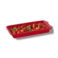 Plat de cuisson en silicone Starfrit avec structure métallique intégrée - moyen - rouge