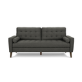 Sofa de 75" avec 2 coussins de Monarch  LUMOS-17– Tissu gris foncé (8J13L17)
